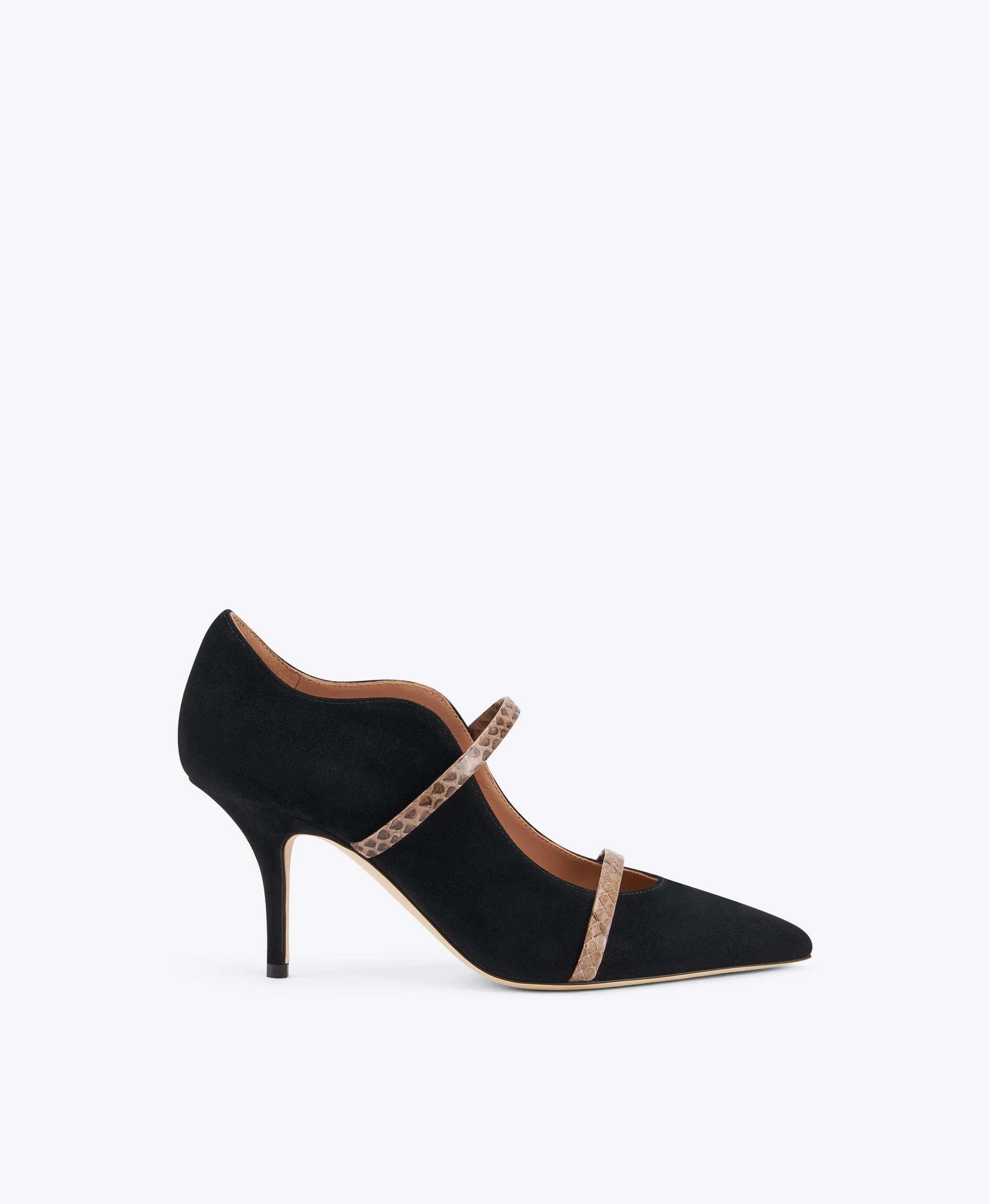 Maureen 70 Black Suede Pumps - 1