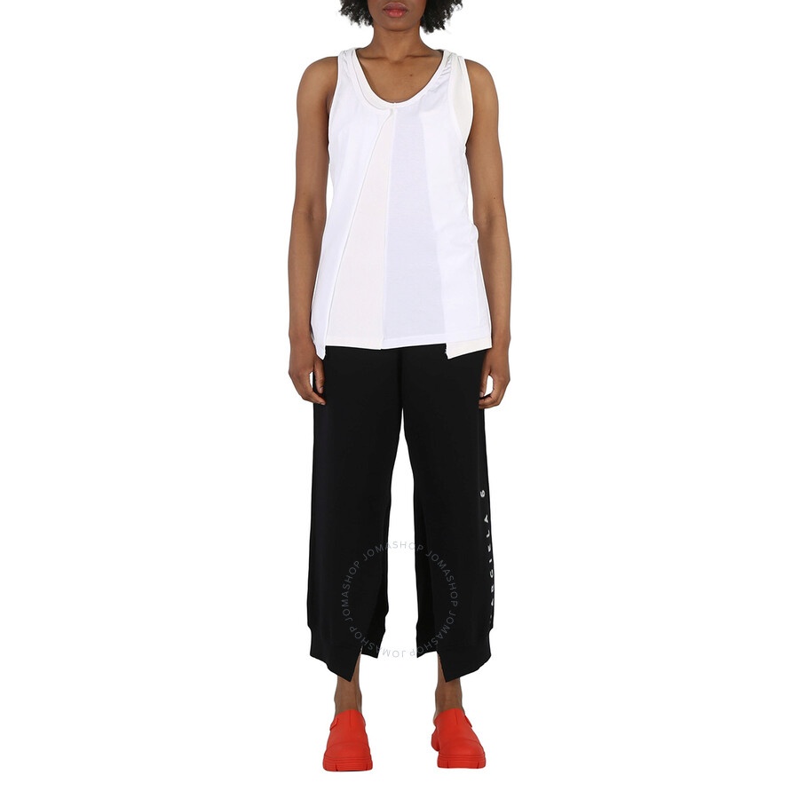 MM6 Maison Margiela Off White Layered-Detail Tank Top - 6