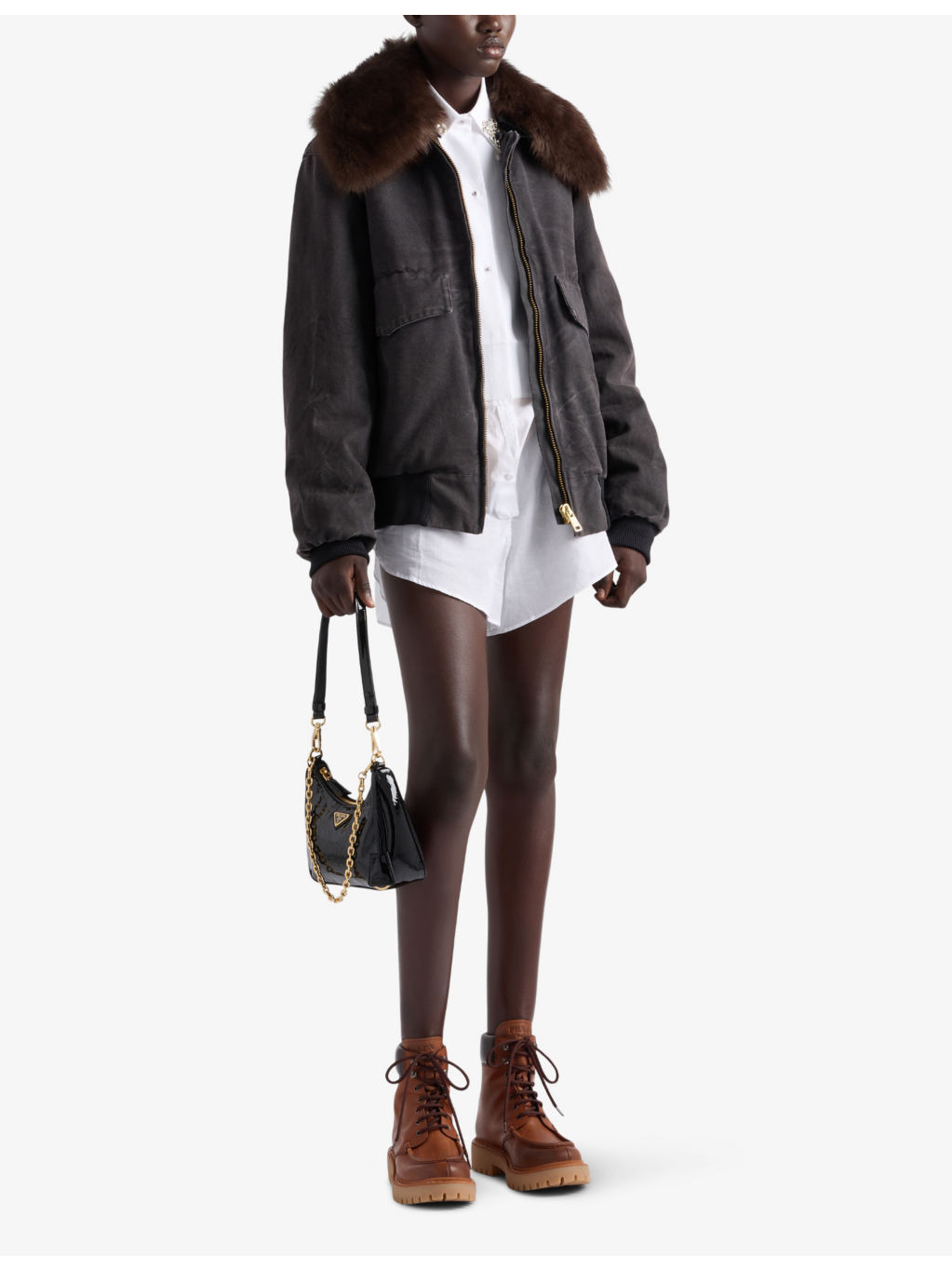 Contrast-collar relaxed-fit cotton-canvas jacket - 2