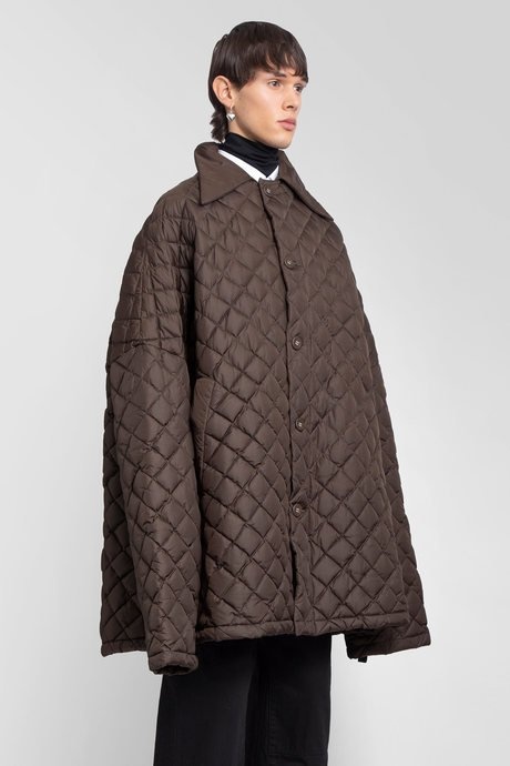 Raf simons men's brown short padded shirting jacket - 2