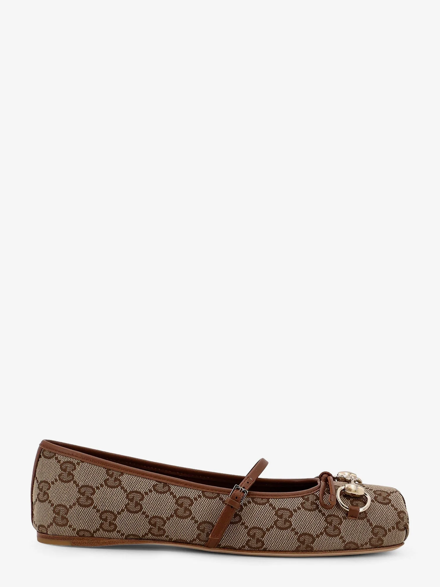 Gucci Women Gg Fabric Ballerinas With Iconic Horsebit - 1