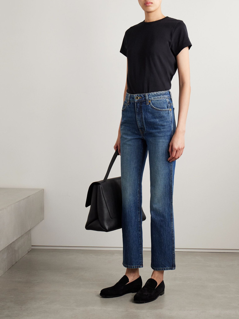KHAITE Abigail high-rise straight-leg jeans Light denim outlook
