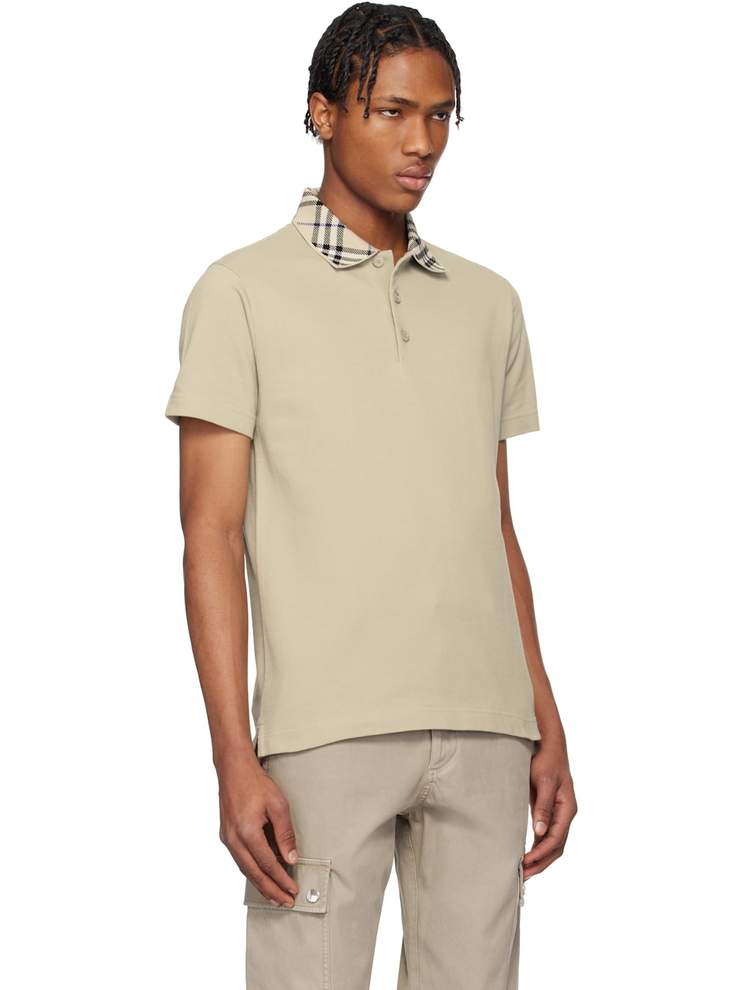 Taupe Cotton Polo - 2