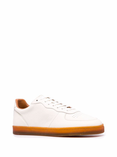 Brunello Cucinelli full-grain leather lace-up sneakers outlook