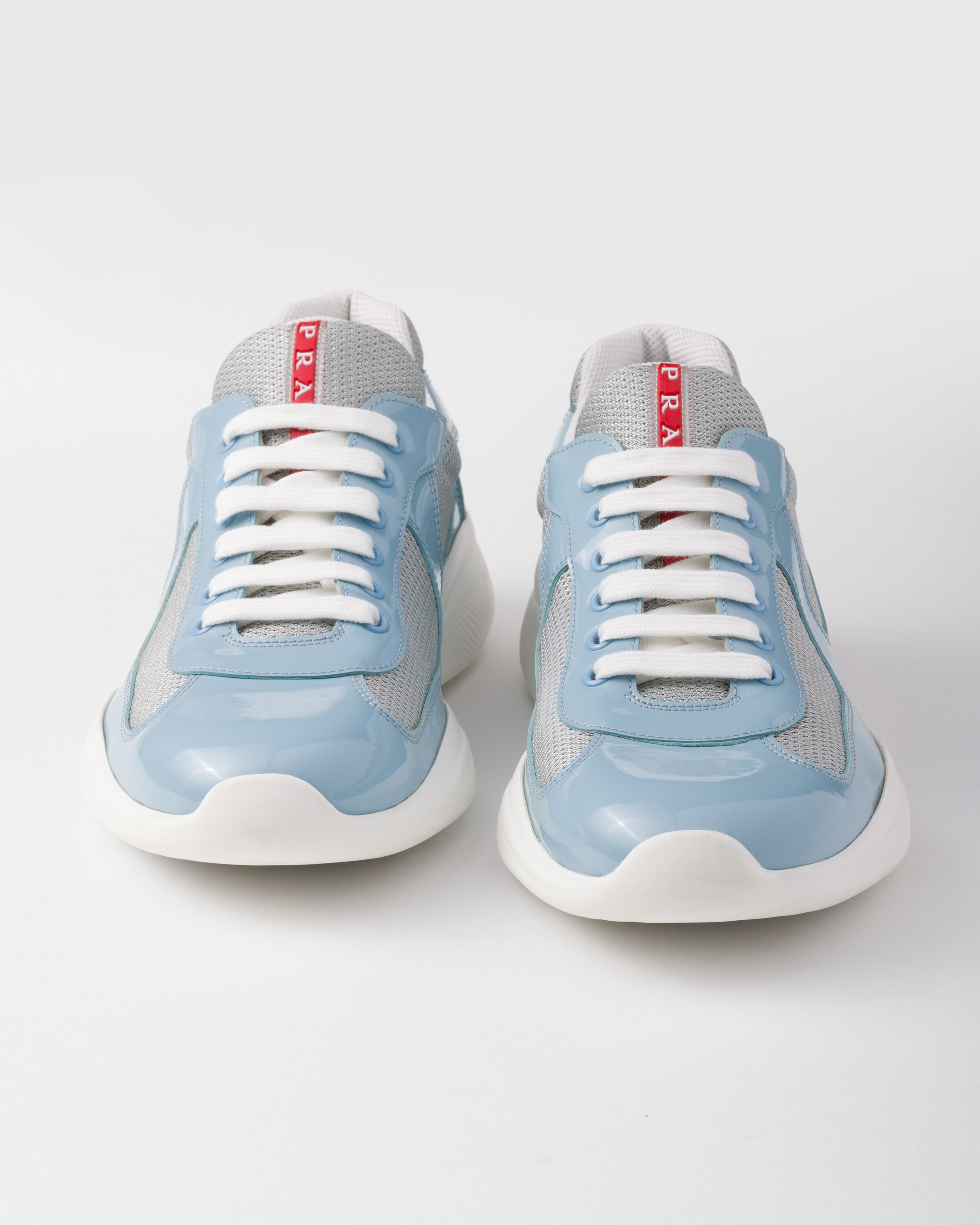 Patent leather and technical fabric Prada America's Cup sneakers - 6