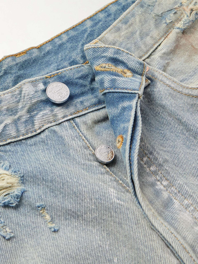 Wide-Leg Panelled Distressed Jeans 3