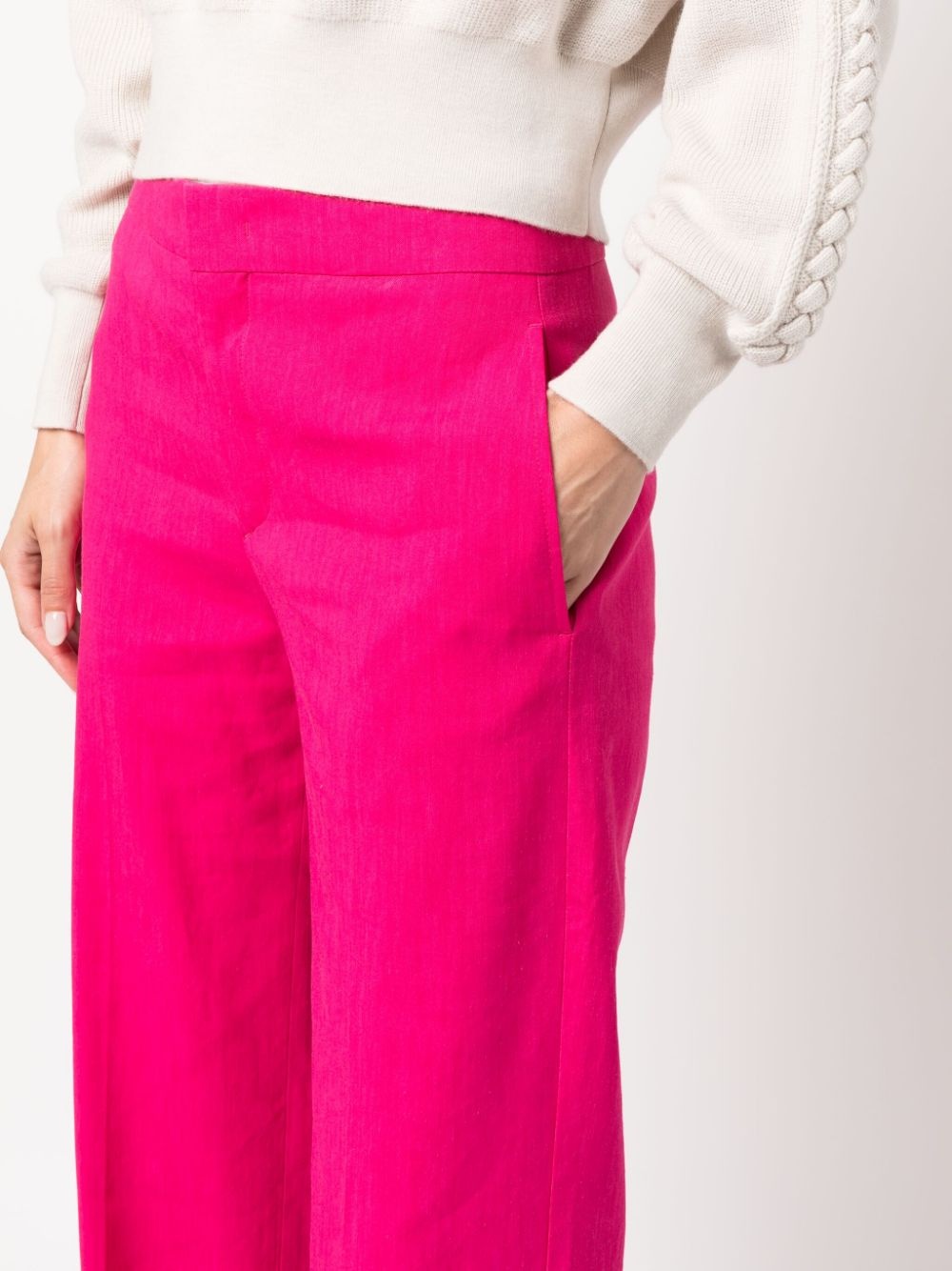 high-waisted tailored trousers - 5
