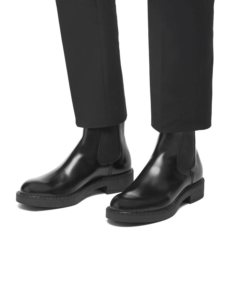 Prada Brushed leather Chelsea boots outlook