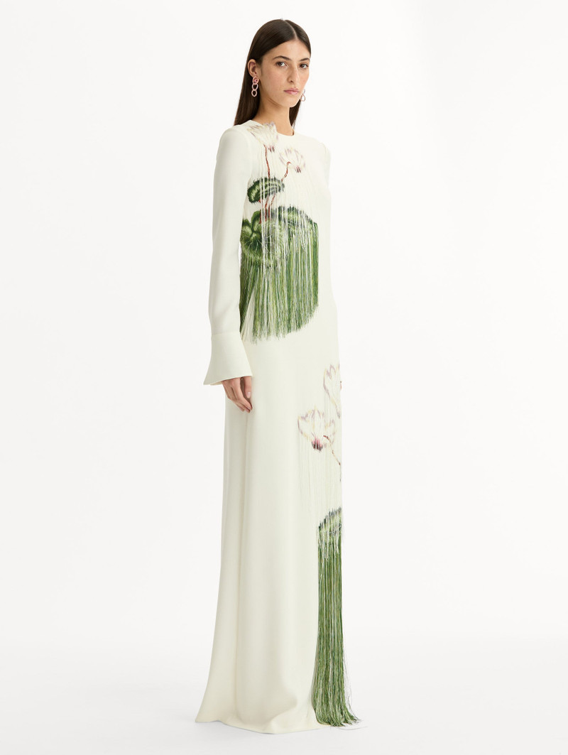 CHINÉ CYCLAMEN THREADWORK FRINGE CAFTAN 4