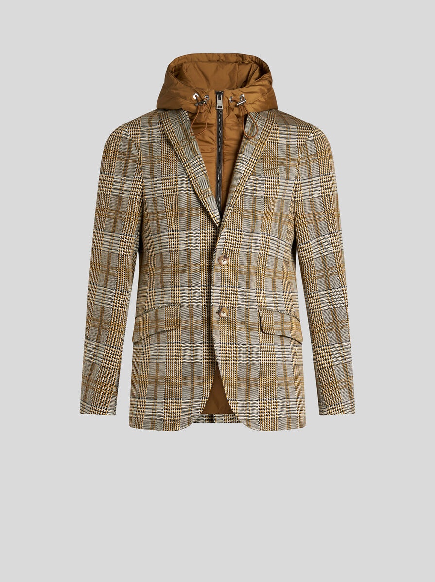CHECK BLAZER WITH REMOVABLE BIB - 1