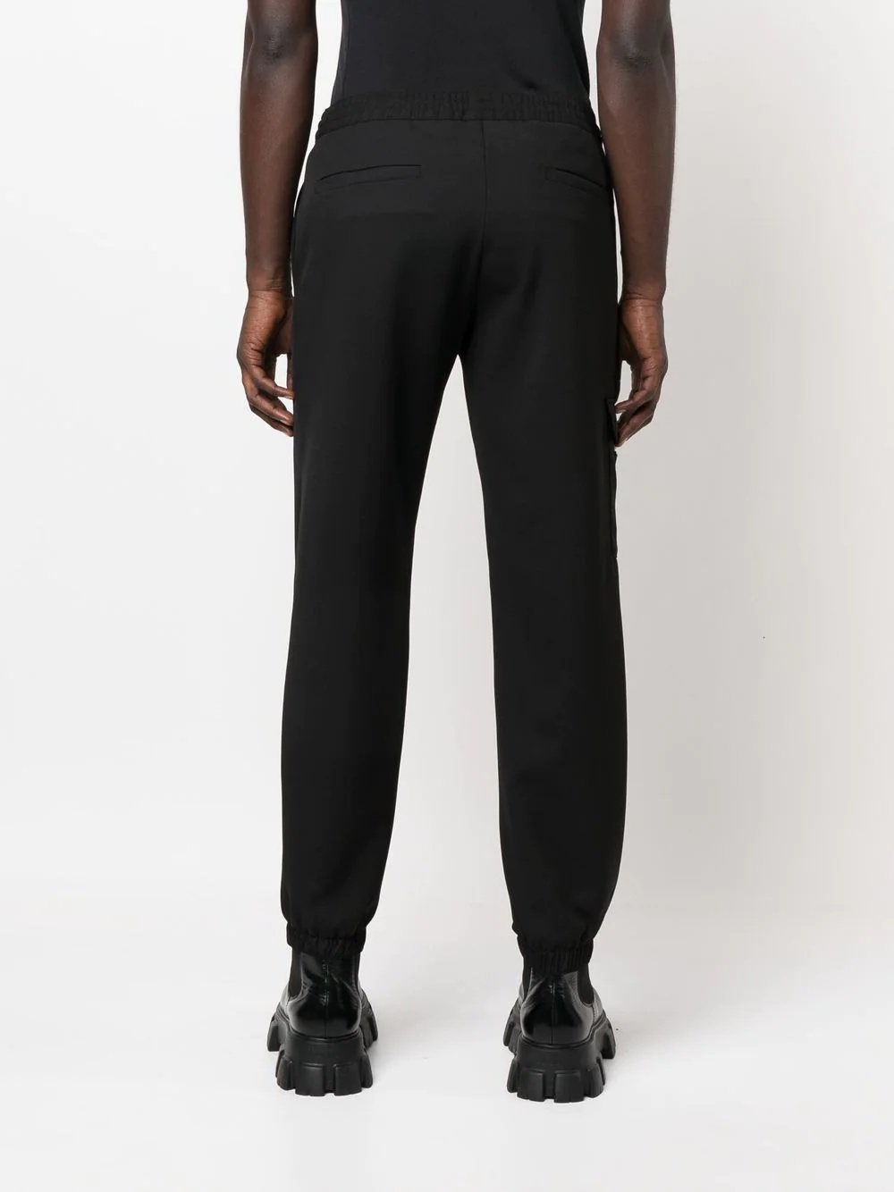 tapered-leg virgin wool trousers - 4