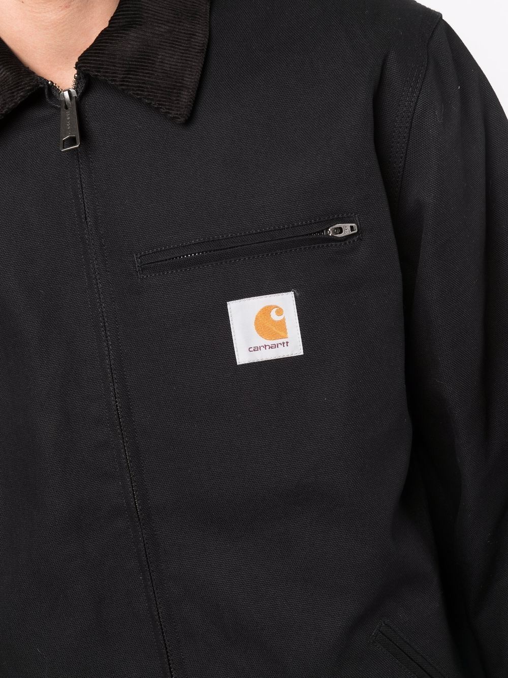 logo patch organic cotton jacket - 6