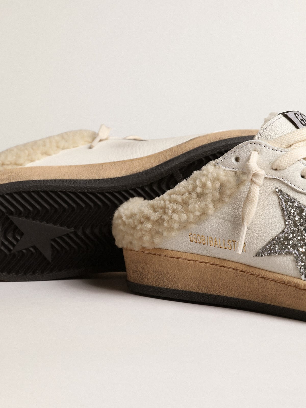 Ball Star Sabots with glitter star and shearling lining - 3