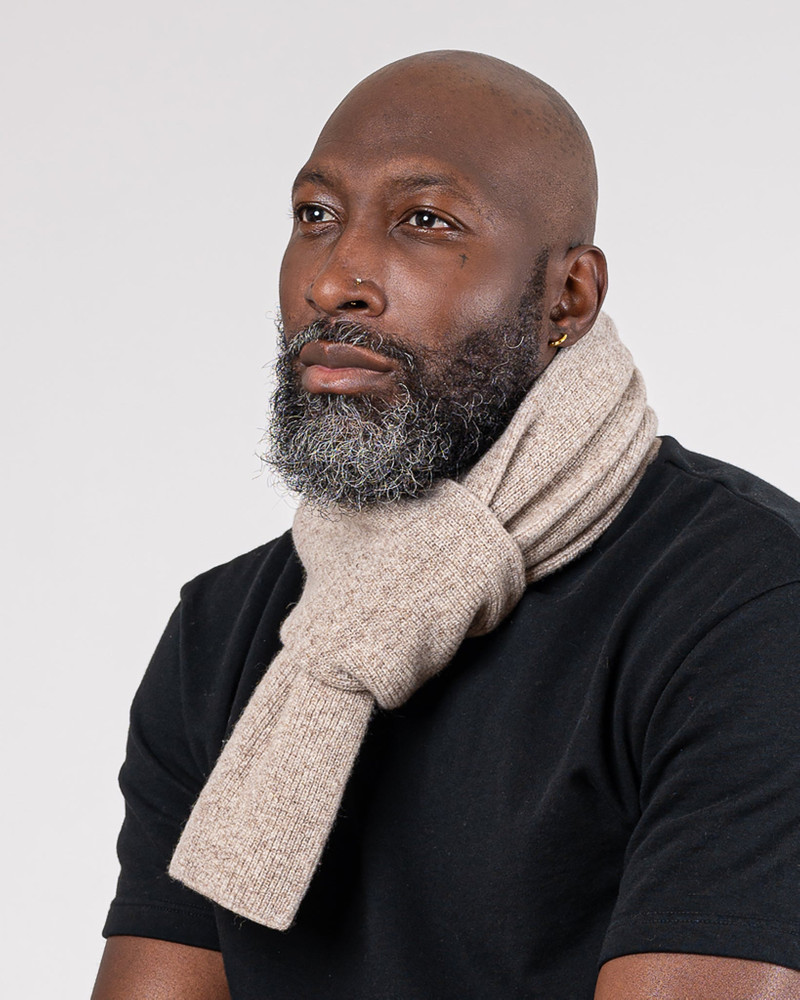 Iron Heart ROT-5128-BRN ROTOTO - Merino Lambswool Scarf - Brown outlook