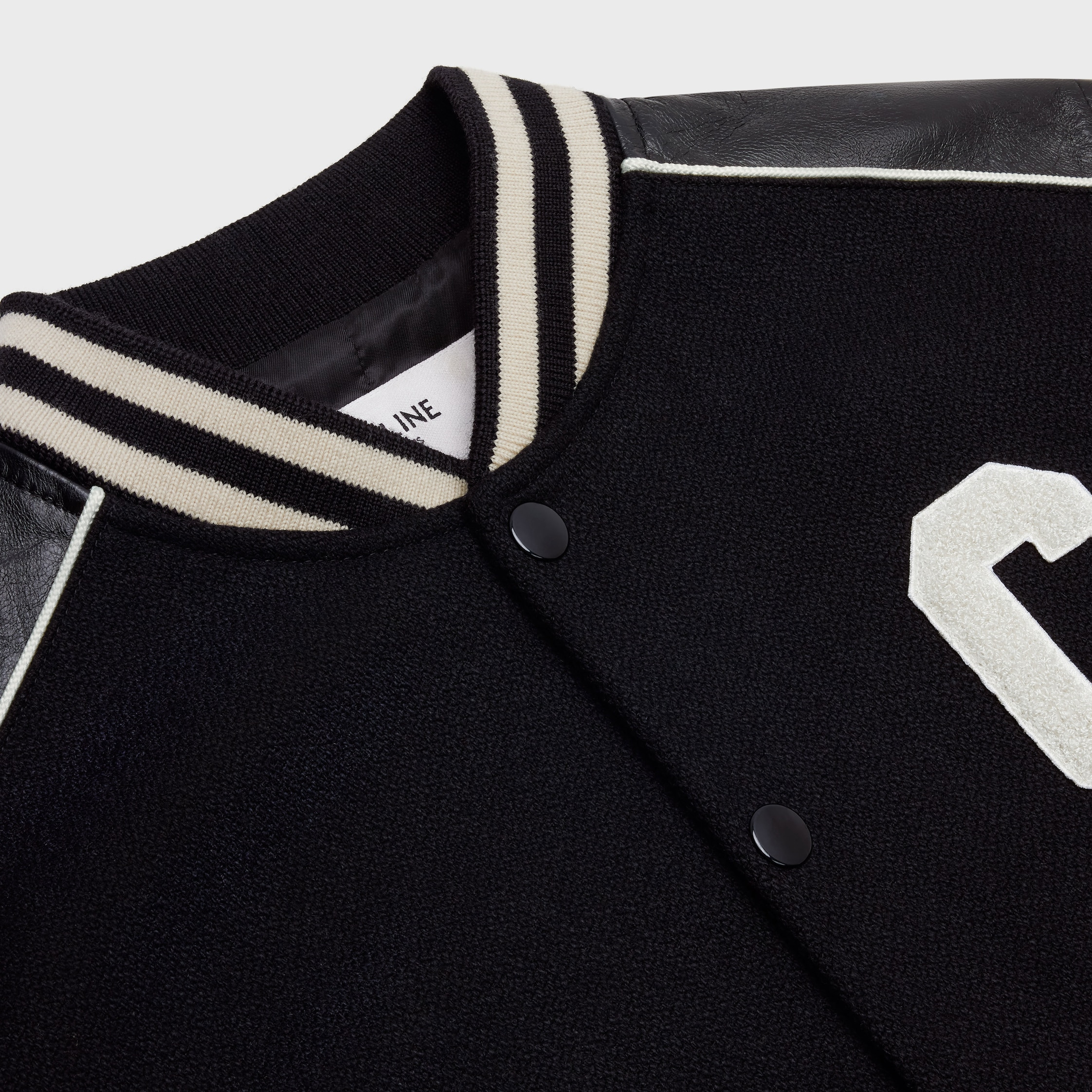 classic teddy jacket in textured wool - 3