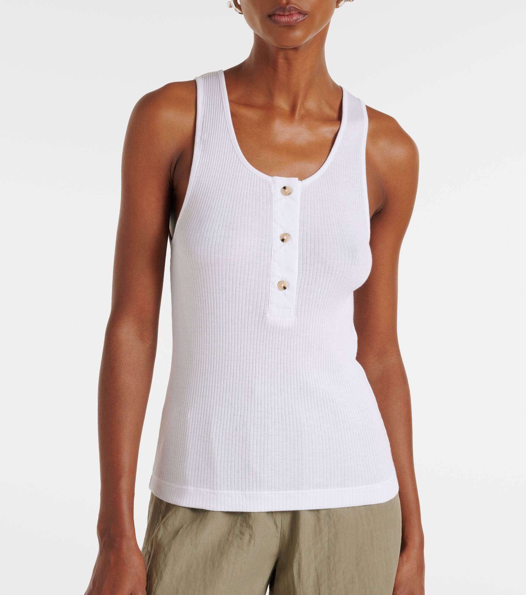 Mixed Media cotton tank top - 4
