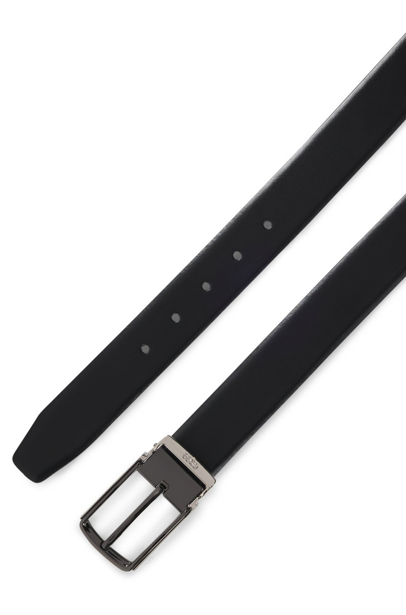 REVERSIBLE LEATHER BELT WITH SMOOTH AND TEXTURED FINISHES 3