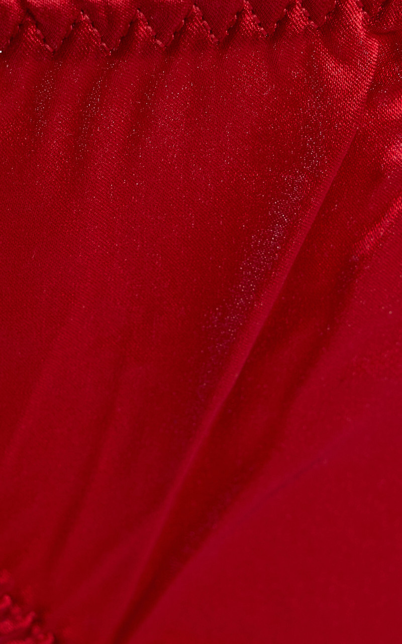 Fleur du Mal Luxe Stretch-Silk Thong red outlook