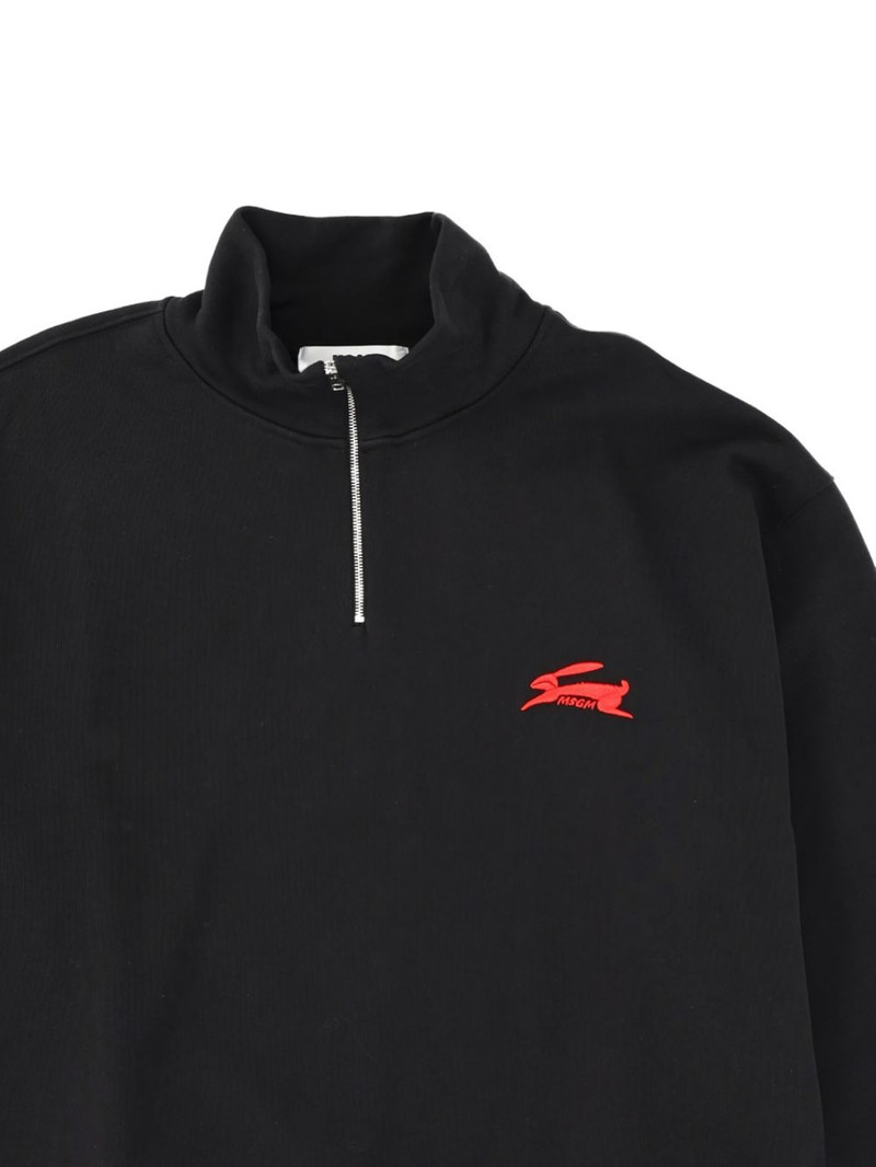 MSGM quarter-zip rabbit sweatshirt outlook