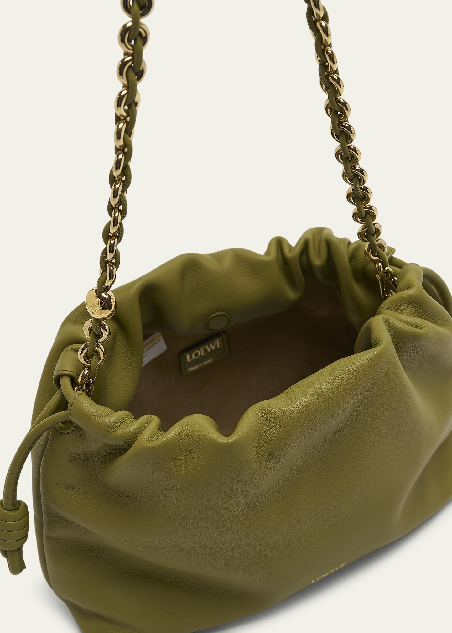 Flamenco Small Crossbody Bag in Napa Leather with Detachable Chain - 4