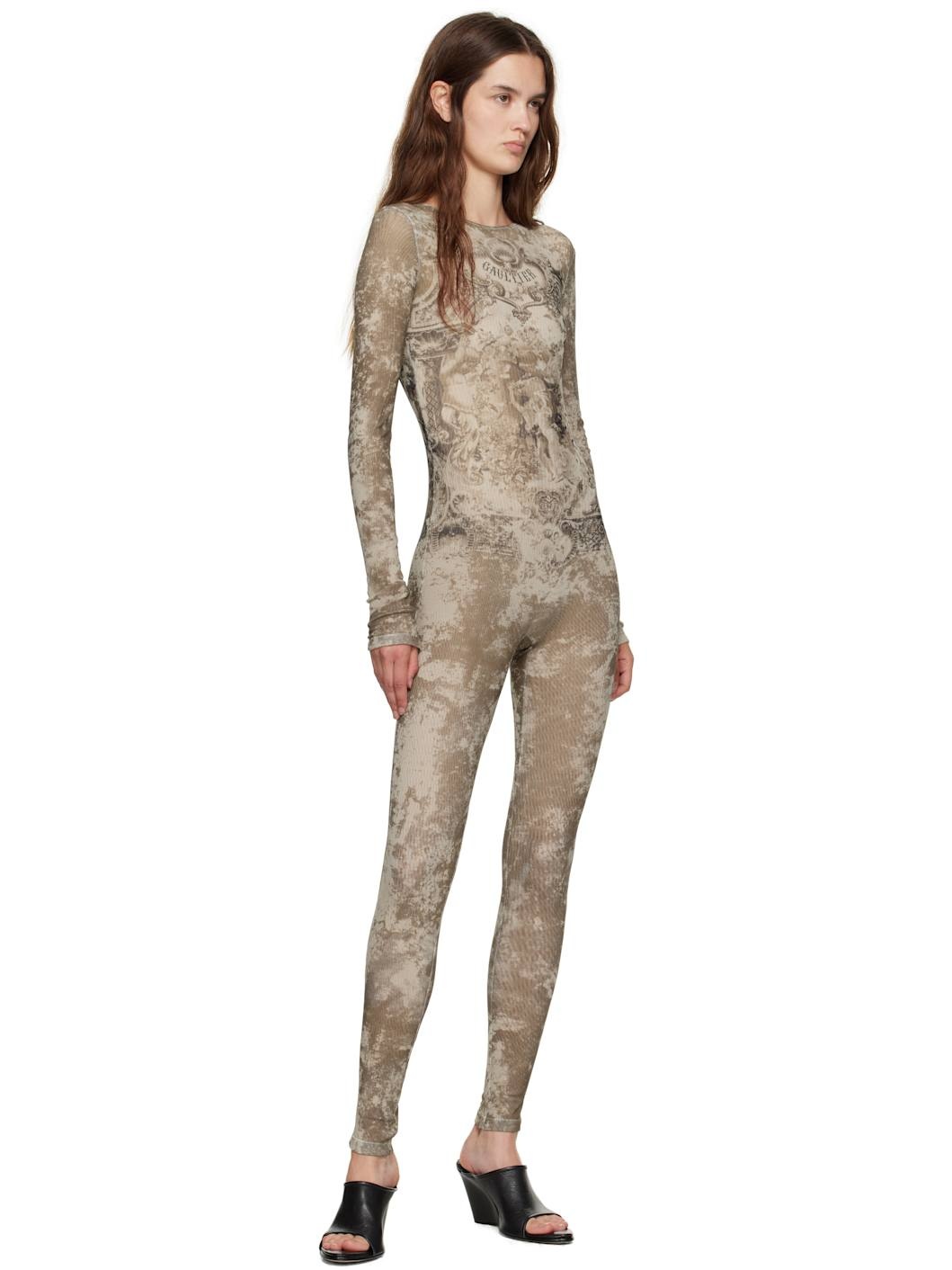 Beige 'The Médaillon' Jumpsuit - 4