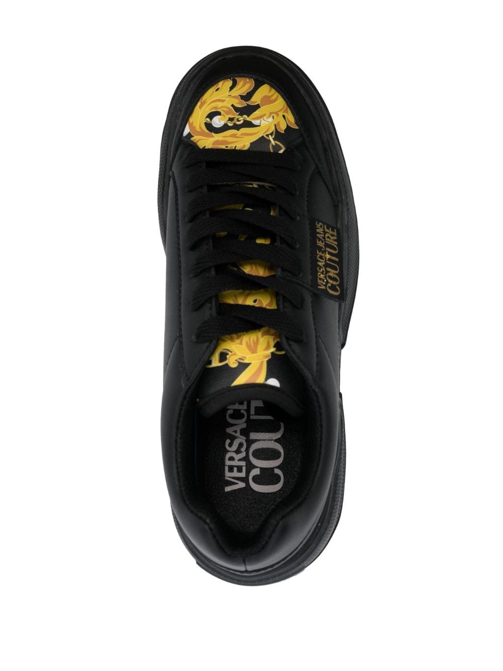 logo-patch round-toe sneakers - 4