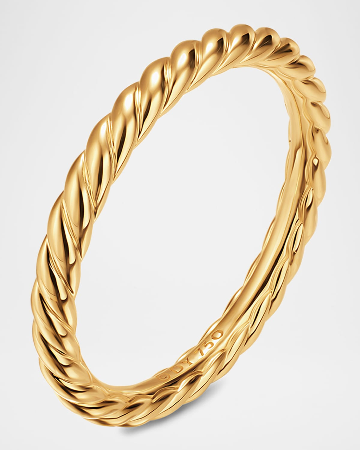DY Unity Cable Ring in 18K Gold, 2mm - 3