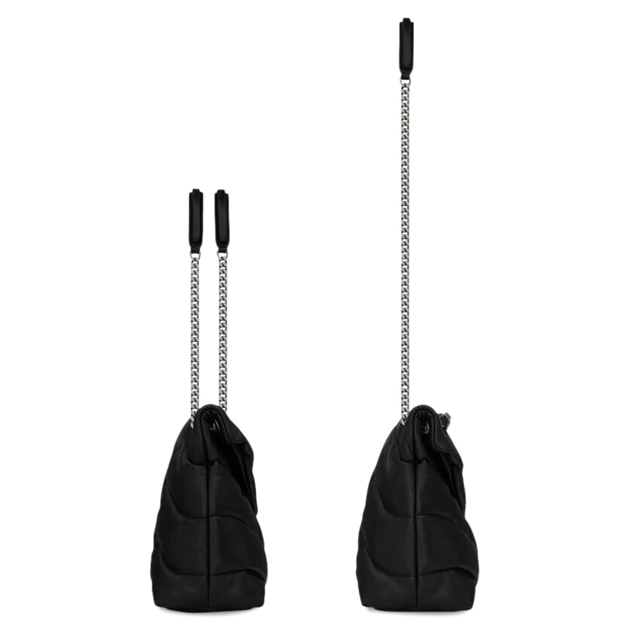 Saint Laurent Puffer Medium Chain Bag 'Black' - 3
