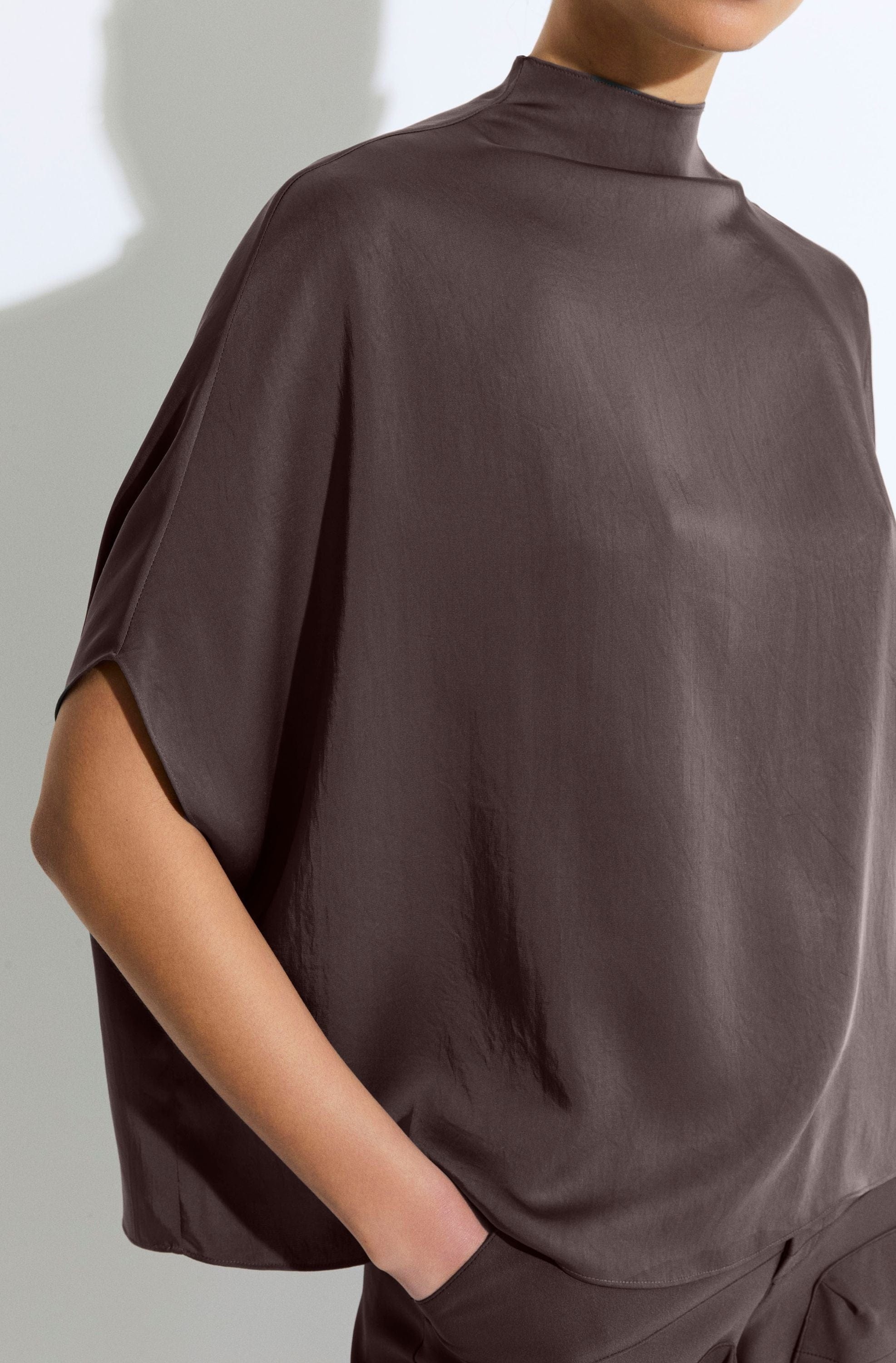 Satin Cape Tee - 4