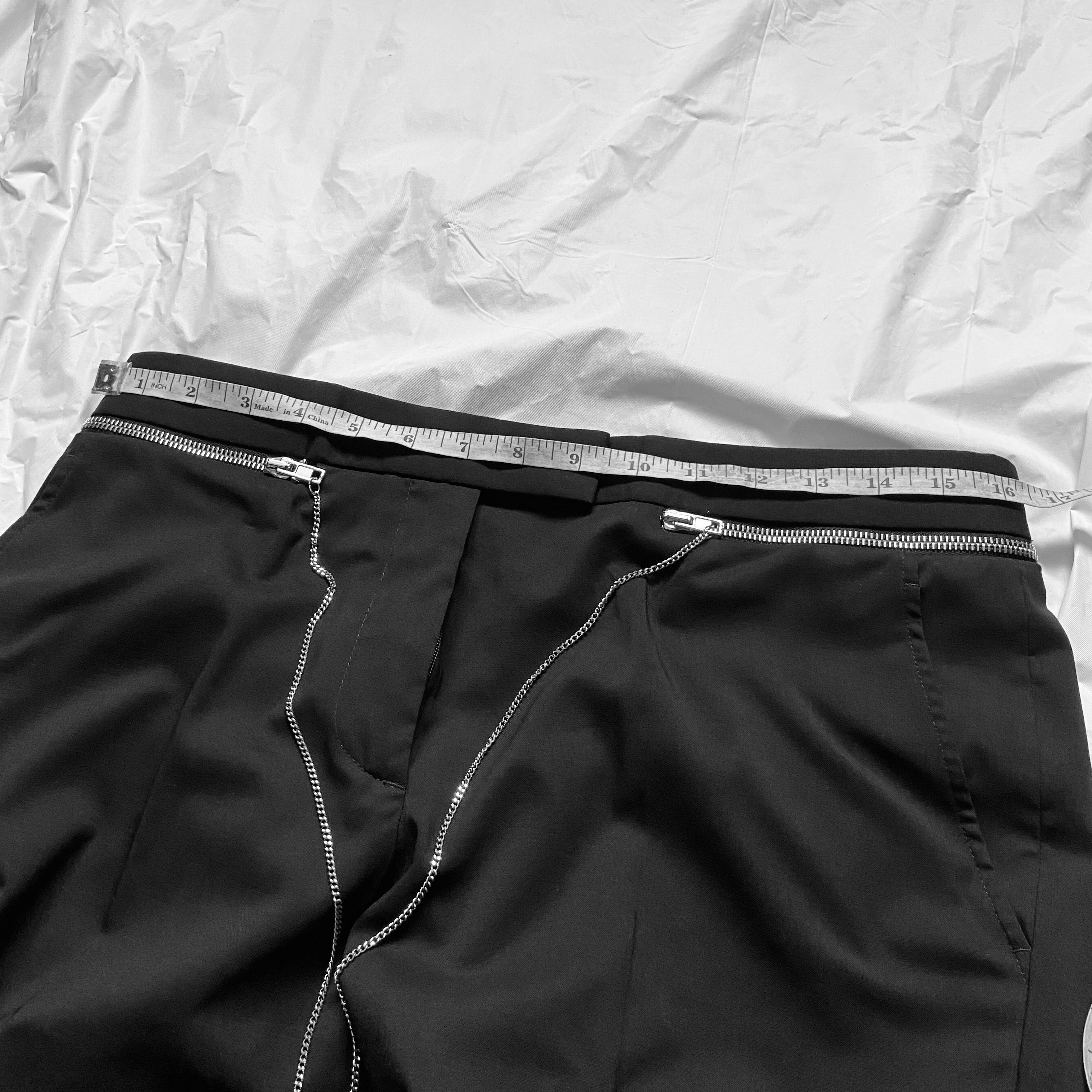 Jean paul gaultier bumster chain zipper pants  44 - 10