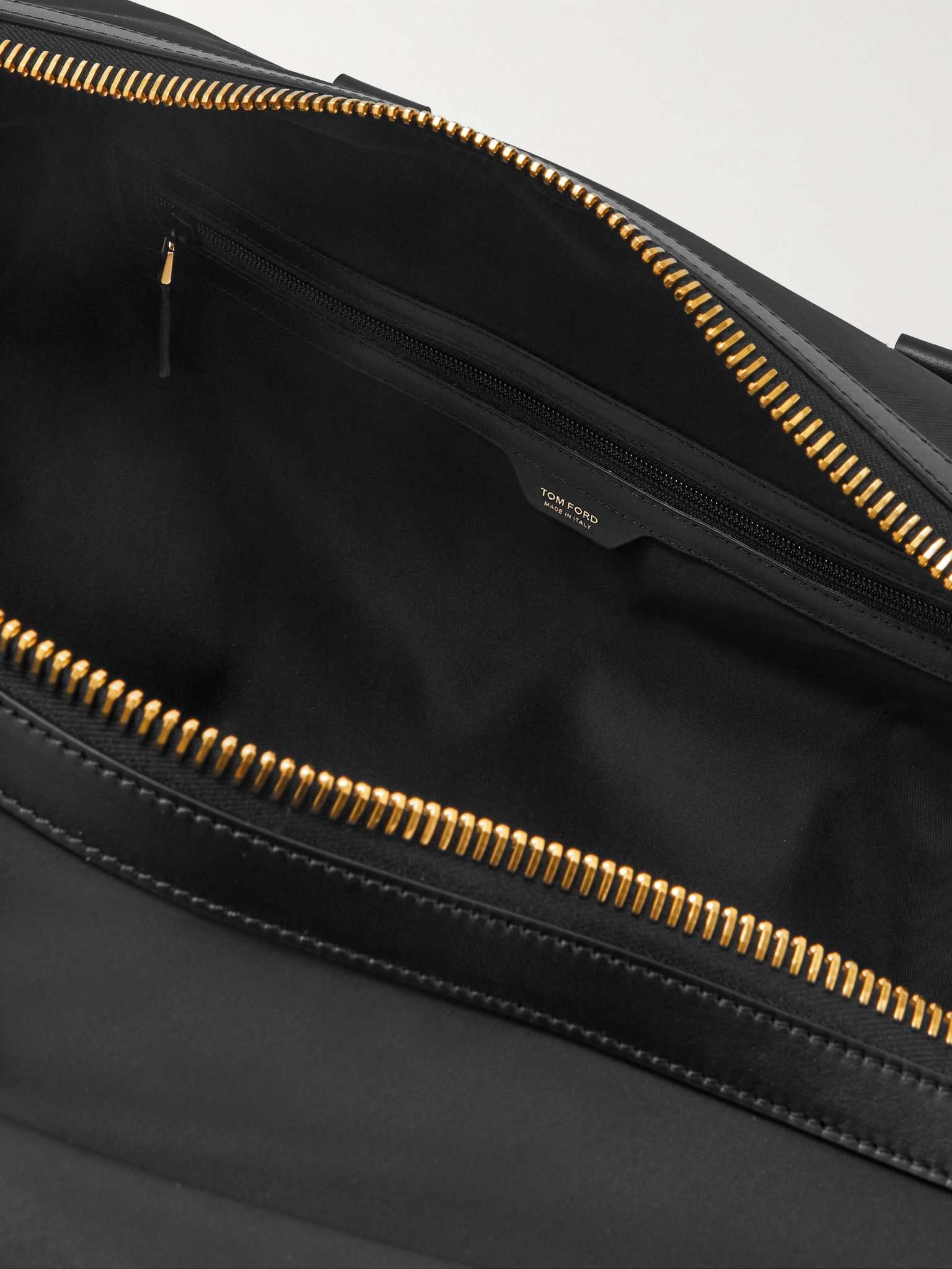 Leather-Trimmed Nylon Holdall - 3