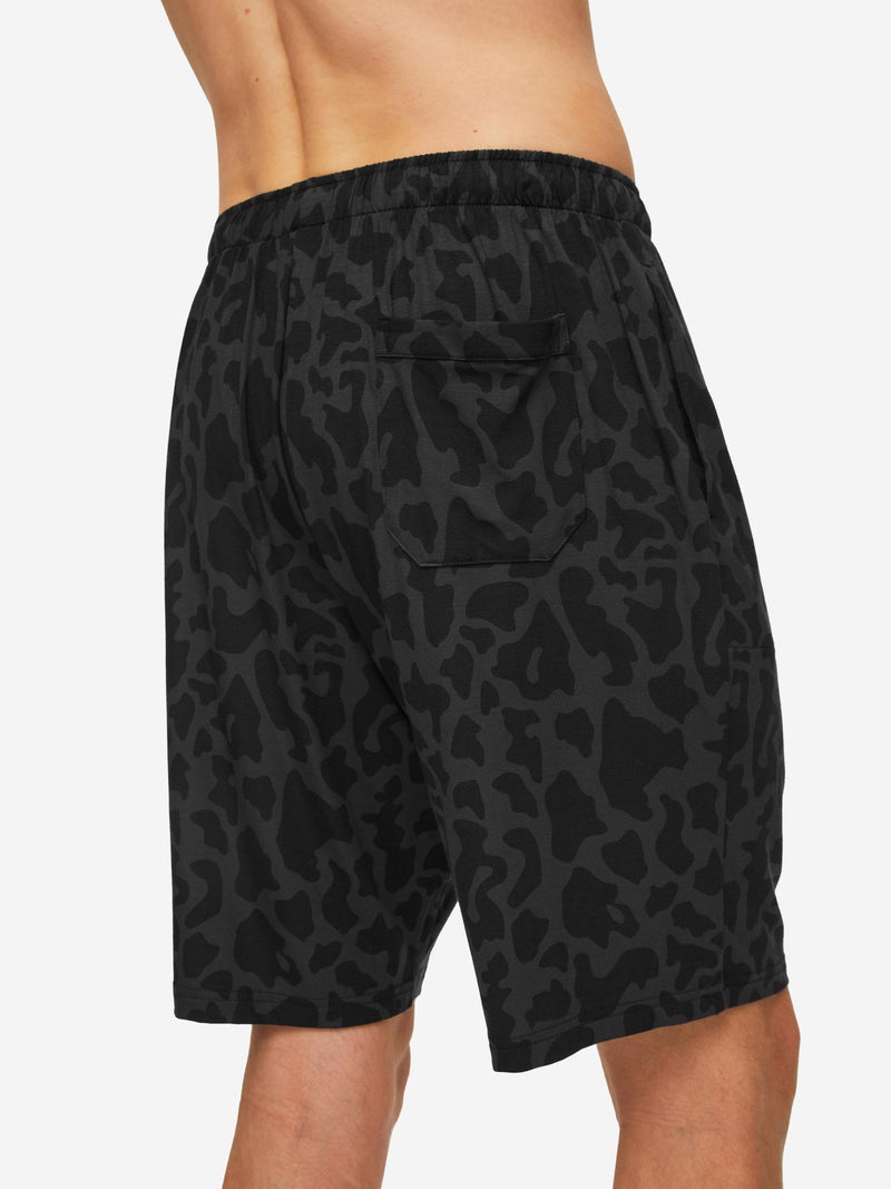 Men's Lounge Shorts London 7 Micro Modal Stretch Black - 7