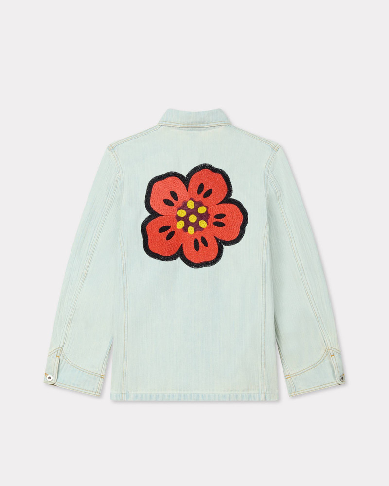 KENZO 'Boke Flower' embroidered workwear jacket in japanese denim outlook