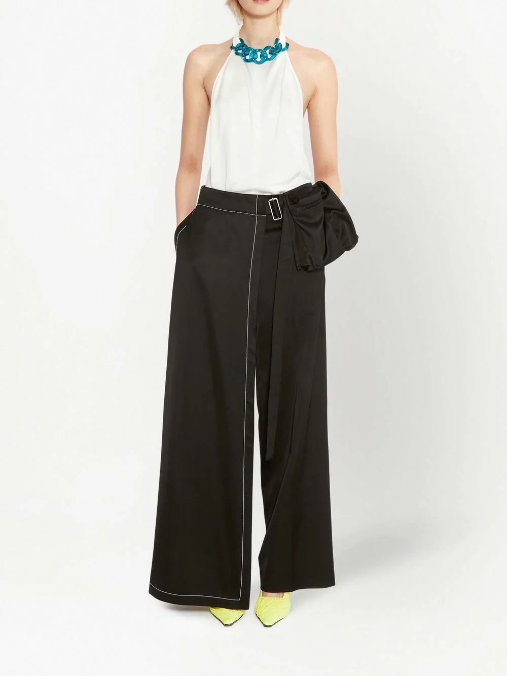 chain-link halterneck top - 2