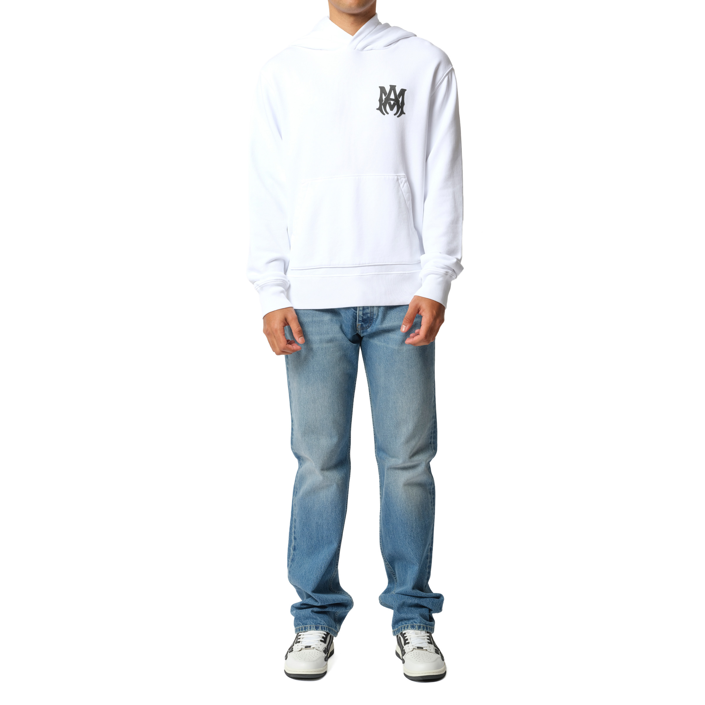 AMIRI MA Core Logo Hoodie in White | marais | REVERSIBLE
