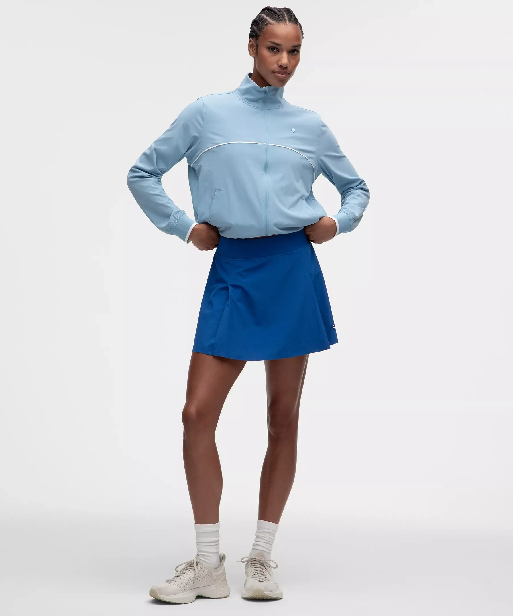A-Line Side-Pleat Tennis Skirt - 1