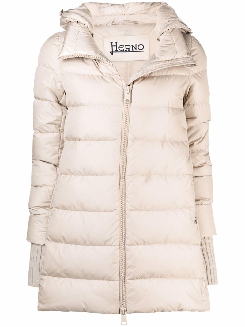 padded hooded coat - 1