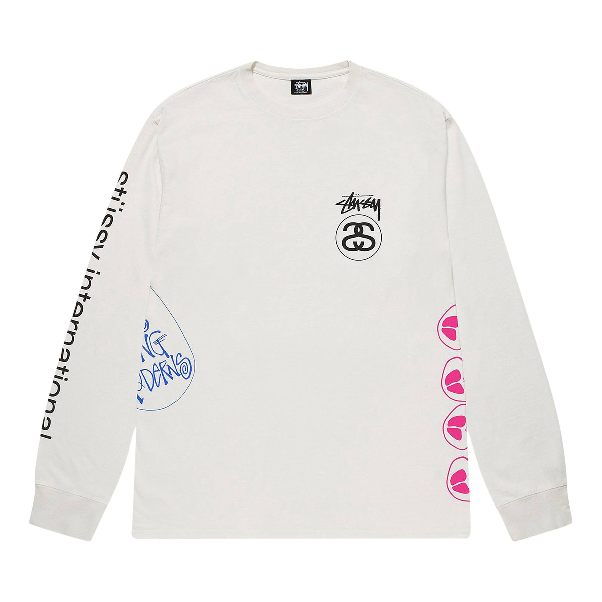 Stussy Test Strike Pigment Dyed Long-Sleeve Tee 'Natural' - 1