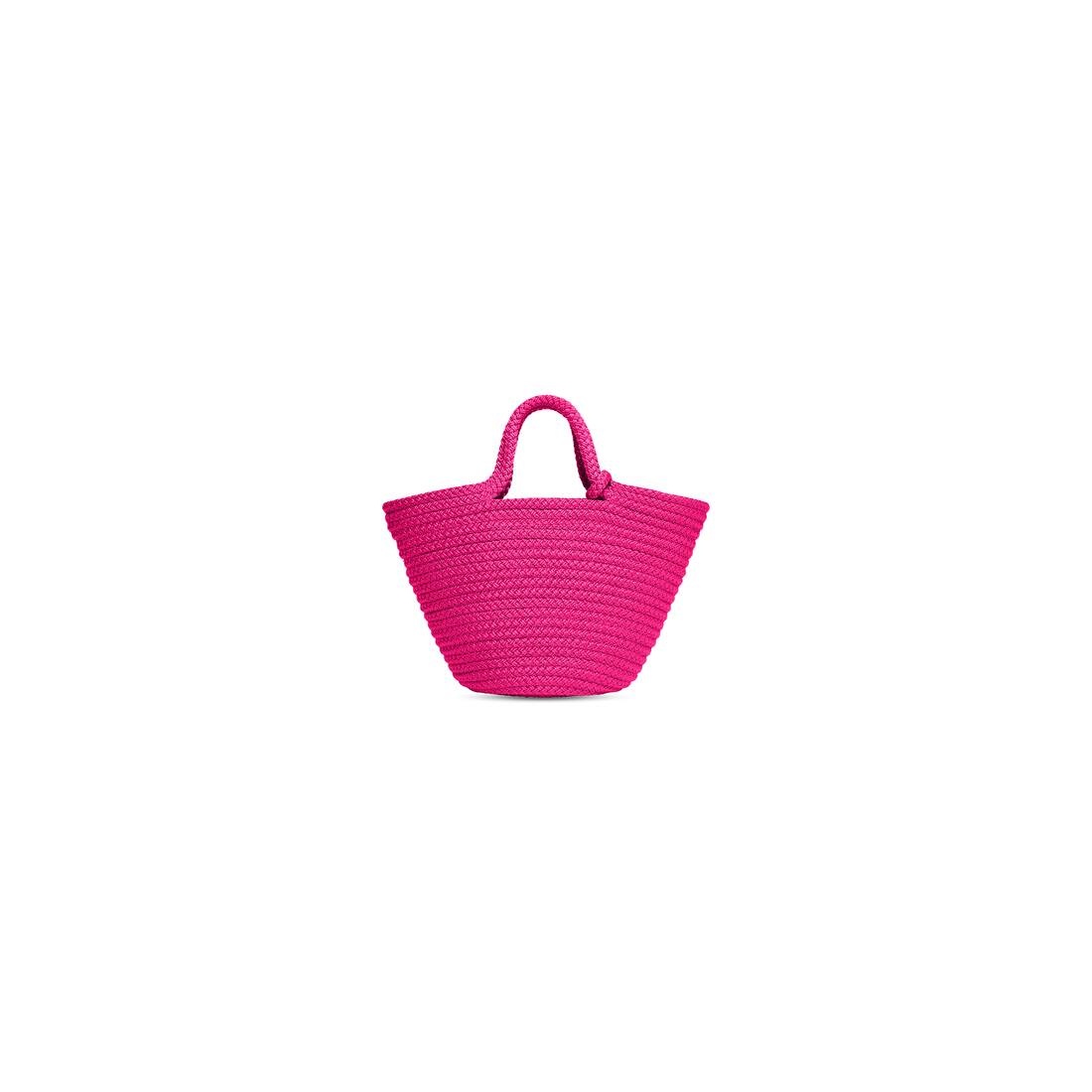 Women's Ibiza Small Basket With Strap in Pink - 4