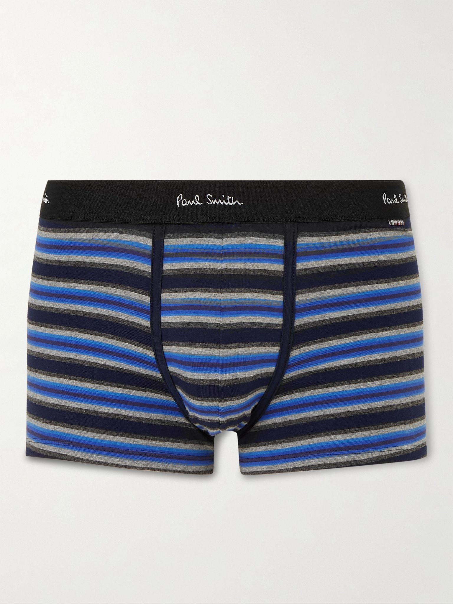 Striped Stretch-Cotton Boxer Briefs - 1