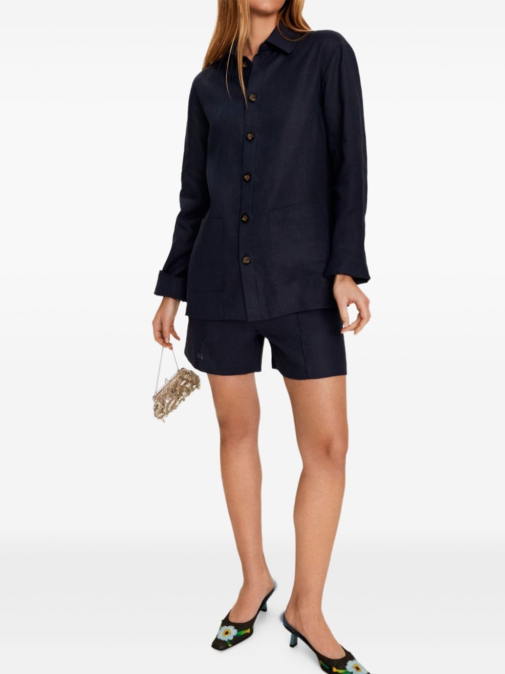 linen shorts - 2