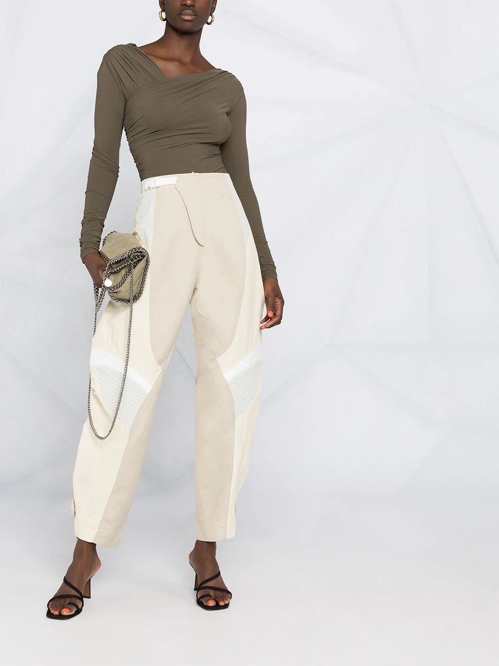 panelled tapered trousers - 2