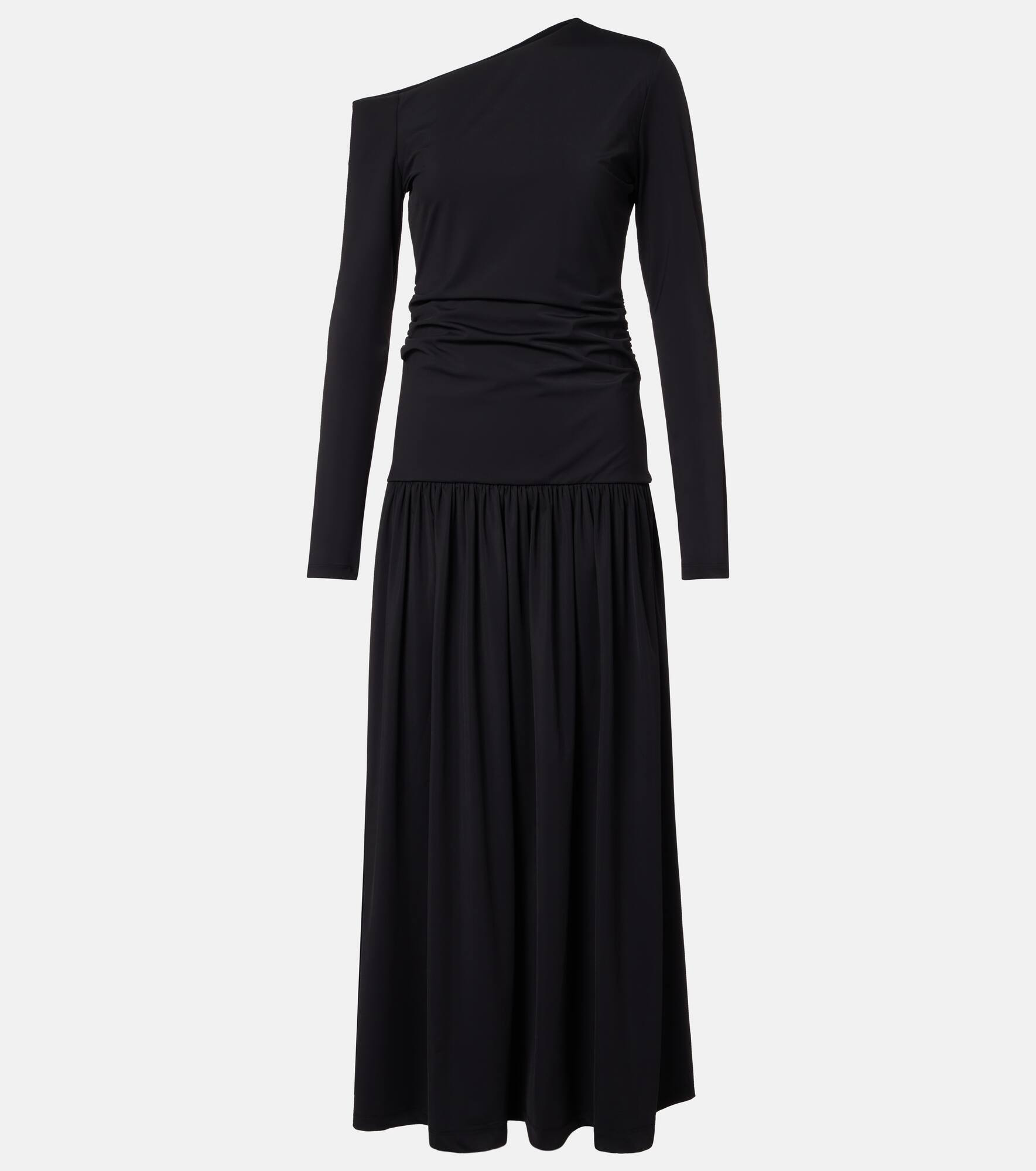 Draped jersey maxi dress - 1