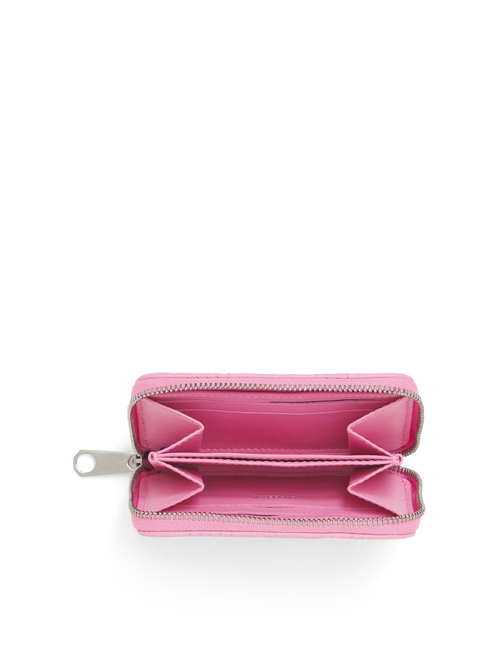 Hannah Calf Leather Crossbody Wallet Green Primrose Pink - 3