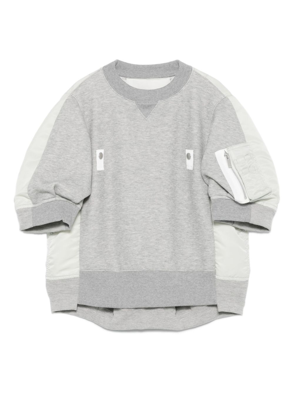 panelled zip-fastening sweatshirt - 1