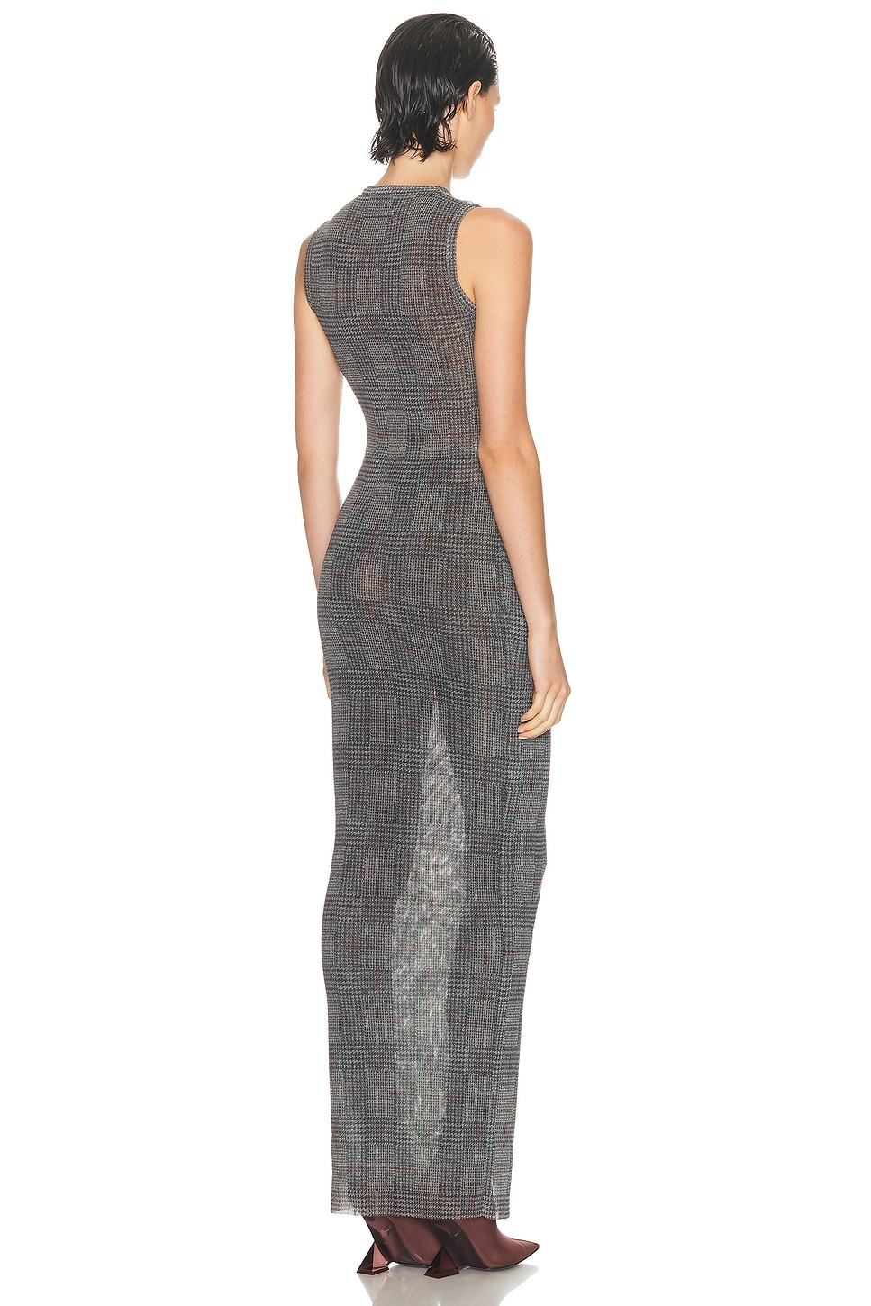 Body Shadow And Prince Of Wales Long Dress - 3