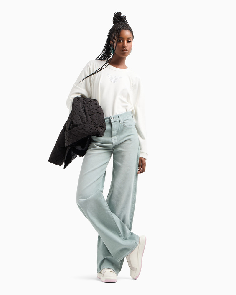 EMPORIO ARMANI J7E mid-rise straight-leg jeans in piece-dyed cotton drill outlook