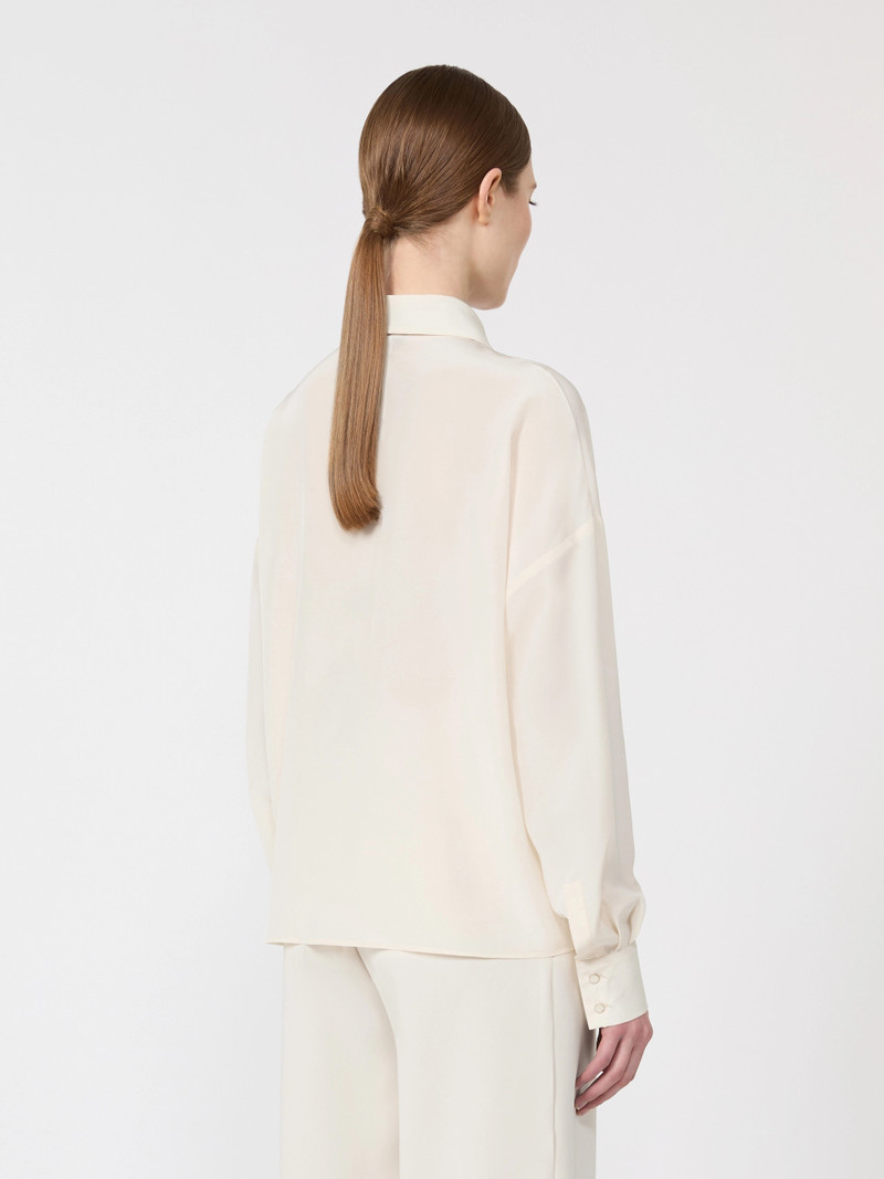 COLONO Silk blouse with bow tie - BEIGE 4