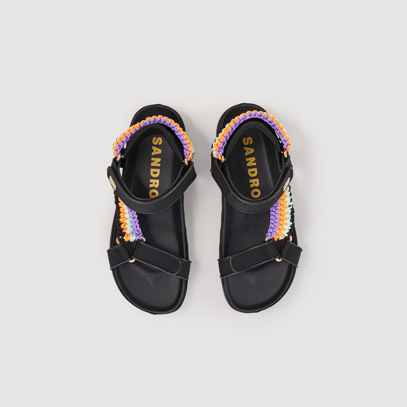Sandals with colorful braiding 3