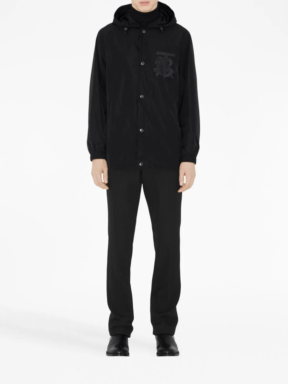 CHEST LOGO-PRINT HOODED JACKET - 5